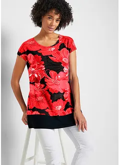 T-shirt long avec chiffon, bonprix