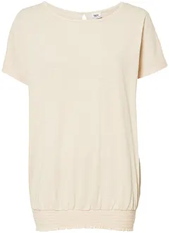 Flammgarn-Shirt aus Bio-Baumwolle mit Smockbund, bonprix