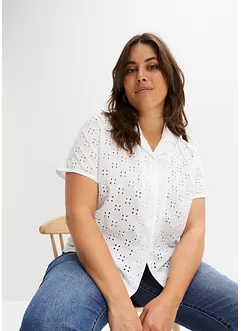 Modische Lochstickerei-Bluse, bonprix