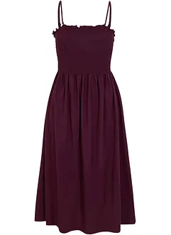 Jersey-Kleid mit Smock, wadenbedeckt, bonprix