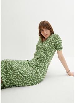 Robe midi en jersey style portefeuille, manches courtes, bpc bonprix collection