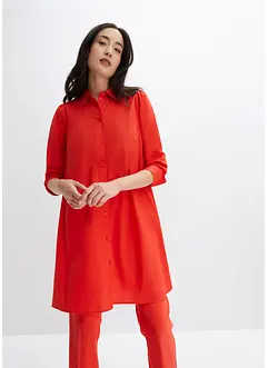 Robe-chemise courte et tissée à base arrondie, bonprix