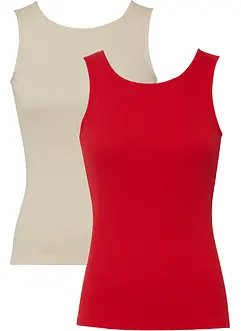 Ripp-Top aus reiner Bio-Baumwolle  (2er Pack), bonprix