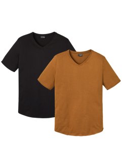 Lot de 2 T-shirts col V en coton Cradle to Cradle Certified® niveau argent, RAINBOW