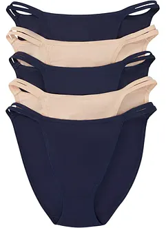 Lot de 5 mini-slips tanga, bonprix