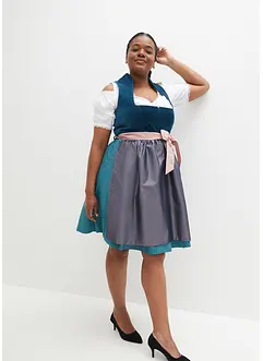 Dirndl mit Samt in Midilänge (2-tlg.Set), bonprix