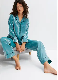 Pyjama aus Satin mit Glanzeffekt, bonprix