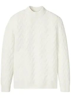 Stehkragenpullover mit Struktur, bpc bonprix collection