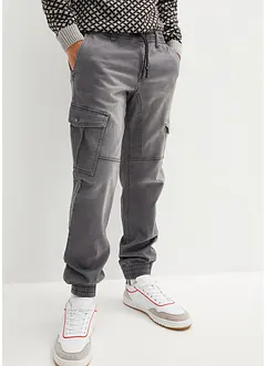 Regular Fit Sweat-Jeans mit Cargotaschen, Straight, bonprix