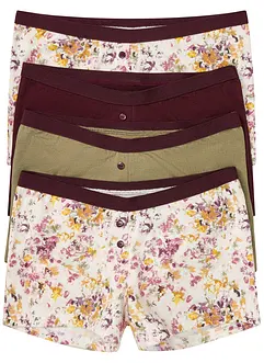 Damen Boxer mit Bio-Baumwolle (4er Pack), bonprix