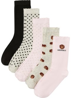 Socken (5er Pack) mit Wellenkante mit Bio-Baumwolle, bpc bonprix collection