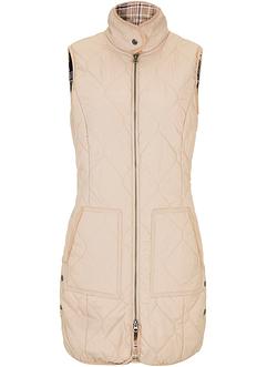 Gilet long sans manches matelassé avec boutons-pression latéraux, bpc bonprix collection