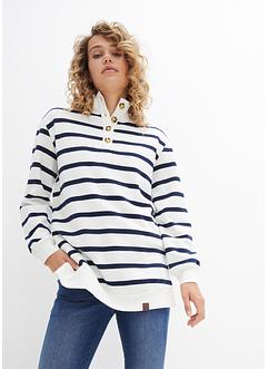 Sweat-shirt long avec col camionneur, John Baner JEANSWEAR