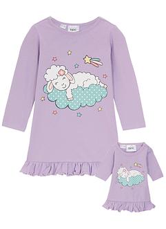 Mädchen Nachthemd + Puppenkleid (2-tlg. Set), bpc bonprix collection