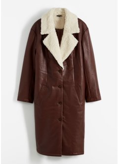 Manteau rembourré avec maille peluche au col, bpc bonprix collection