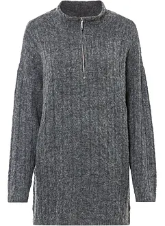 Pull long avec motif torsadé, bonprix