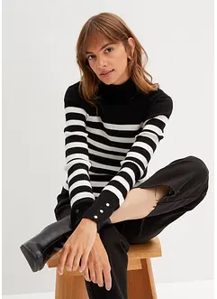 Pull col roulé en viscose mélangée, bonprix