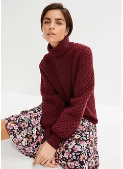 Grobstrick-Pullover mit Zopfmuster, bonprix