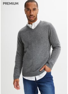Premium  Woll-Pullover mit Good Cashmere Standard®-Anteil, V-Ausschnitt, bpc selection premium