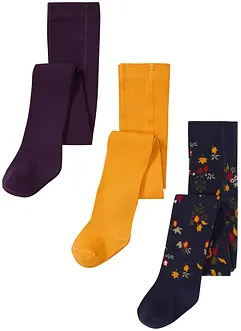 Kinder Strumpfhose mit Bio-Baumwolle (3er Pack), bonprix