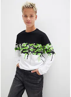 Jungen Langarmshirt mit Druck, bonprix