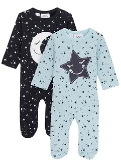 Baby Schlafstrampler (2er Pack) aus Bio Baumwolle, bonprix