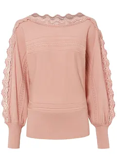 Pull avec dentelle, bonprix