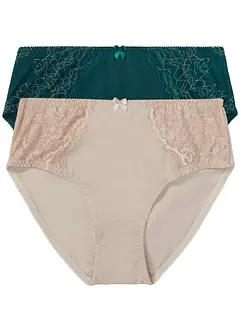 Maxislip mit zarter Spitze (2er Pack), bonprix