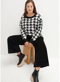 Pull en maille à col rond, bonprix