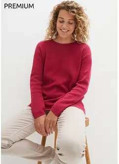 Milano Rib Pullover mit Rundhals, bonprix