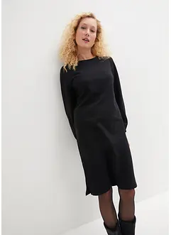 Sweatkleid mit Ballonärmeln und Schlitz, bonprix