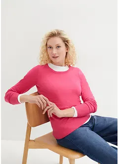 Basic Pullover mit recycelter Baumwolle, bonprix