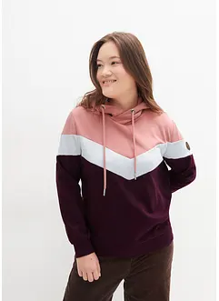 Kapuzensweatshirt mit großem Kragen, bonprix