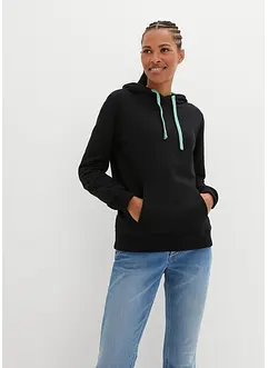 Kapuzensweatshirt mit Kontrastdetails aus Bio-Baumwolle, bonprix