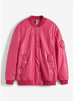 Oversize PU Biker-Jacke, RAINBOW