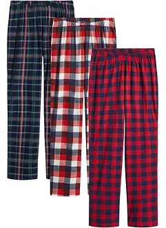 Pyjamahose aus reiner Baumwolle (3er Pack), bonprix