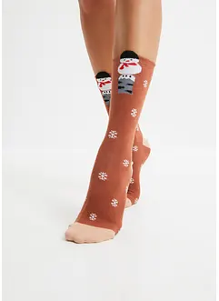 Lot de 5 paires de chaussettes de Noël, bpc bonprix collection