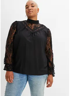 Bluse mit Spitze, bonprix