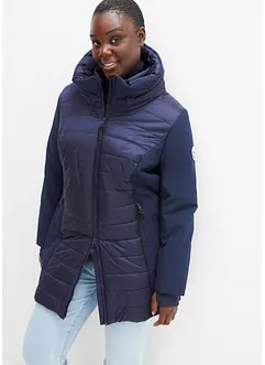 Veste longue outdoor matelassée avec softshell, bonprix