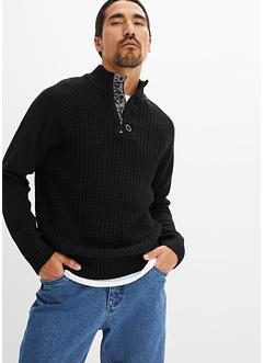 Stehkragen-Pullover mit recycelter Baumwolle, RAINBOW
