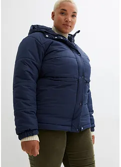 Veste matelassée raccourcie avec capuche et taille réglable, bonprix