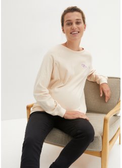 Sweat-shirt de grossesse et d'allaitement avec coton, bpc bonprix collection