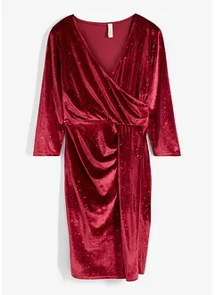 Mini-robe en velours doux avec strass, bonprix