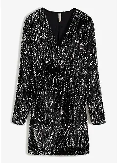 Paillettenkleid aus softem Samt, bonprix