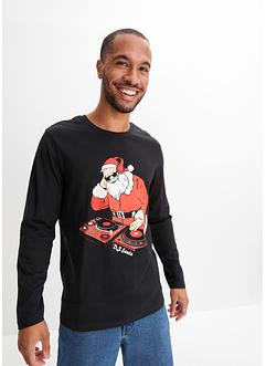 Langarmshirt mit Weihnachtsmotiv aus Bio Baumwolle, RAINBOW
