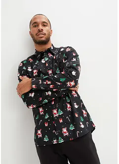 Langarmhemd mit Weihnachtsmotiv aus reiner Baumwolle, bonprix