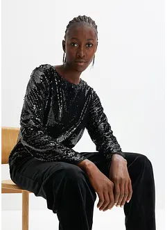 Blouse en paillettes, bonprix