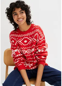 Hochgeschlossener Norweger-Pullover, bonprix