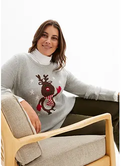 Strickpullover mit Weihnachtsmotiv, bonprix