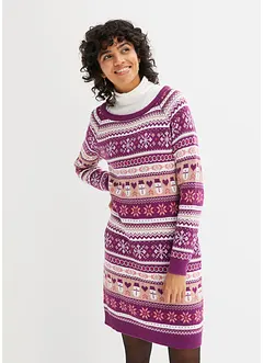 Strickkleid mit weihnachtlichem Muster, bonprix